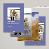 "Painted Line Frame" - Holiday Cards in Blue Jay by Alethea and Ruth - Back of Card Options