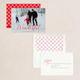 "A Wonderful Life" - Holiday Cards in Holiday Red by Qing Ji - Assembled