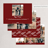 "Leyland" - Holiday Cards in Berry by Angela Pignataro - Back of Card Options