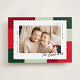 "Modern Quilt" - Holiday Cards in Poinsettia by Owl and Toad - Front