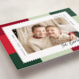 "Modern Quilt" - Holiday Cards in Poinsettia by Owl and Toad - Detail