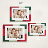 "Modern Quilt" - Holiday Cards in Poinsettia by Owl and Toad - Formats Available