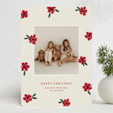 "Painted Petals" - Holiday Cards in Poinsettia by Kercia Jane - Front