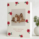 "Painted Petals" - Holiday Cards in Poinsettia by Kercia Jane - Folded Card