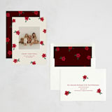 "Painted Petals" - Holiday Cards in Poinsettia by Kercia Jane - Assembled