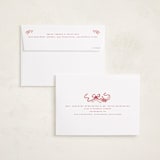 "12 Days of Christmas Toile" - Holiday Cards in Berry by Teju Reval - FREE Recipient Addressing