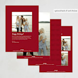 "Gallery Frame" - Holiday Cards in Poinsettia by Stacey Meacham - Back of Card Options