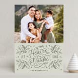 "Let Heaven" - Holiday Cards in Sage by Kristen Smith - Front
