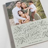 "Let Heaven" - Holiday Cards in Sage by Kristen Smith - Detail