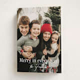 "Merry In Every Way" - Holiday Cards in Snow by Paper Raven Co. - Folded Card