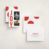"Bold Type" - Holiday Cards in Holly Berry by Morgan Kendall - Assembled