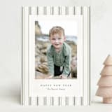 "Farmhouse Linen" - Holiday Cards in Evergreen by Amy Payne - Front