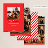 "Feature" - Holiday Cards in Peppermint by Tennie and Co. - Back of Card Options