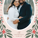 "Winter Pines" - Holiday Cards in Blush by Kristen Smith - Detail