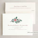"Winter Pines" - Holiday Cards in Blush by Kristen Smith - FREE Recipient Addressing