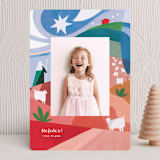 "While Shepherds Watched Their Flocks" - Holiday Cards in Snow by Morgan Ramberg - Front