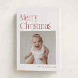 "Modern Serif" - Holiday Cards in Santa Suit by Nicole Walsh - Folded Card