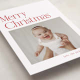 "Modern Serif" - Holiday Cards in Santa Suit by Nicole Walsh - Detail