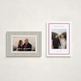 "Modern decor" - Holiday Cards in Berry by Stacey Meacham - Photo Orientation Options