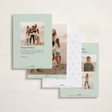 "Preppy Gelateria Stripes" - Holiday Cards in Wintergreen by Erika Firm - Back of Card Options