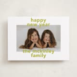 "Bold Name" - Holiday Cards in Citrine by Kelly Watkins - Front