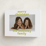 "Bold Name" - Holiday Cards in Citrine by Kelly Watkins - Folded Card