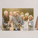 "Hope Script" - Holiday Cards in Linen by Jill Means - Front