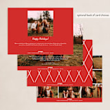 "Elegant Glory" - Holiday Cards in Poinsettia by Brianne Larsen - Back of Card Options