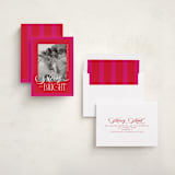 "Bright Frame" - Holiday Cards in Poinsettia by Owl and Toad - Assembled