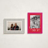 "Bright Frame" - Holiday Cards in Poinsettia by Owl and Toad - Photo Orientation Options