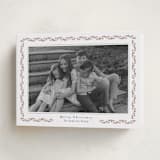 "Delicate Frame" - Holiday Cards in Holly Berry by Susan Moyal - Folded Card