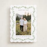 "Wave" - Holiday Cards in Eucalyptus by Sarah Knight - Front