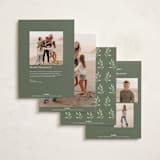 "Wave" - Holiday Cards in Eucalyptus by Sarah Knight - Back of Card Options