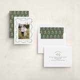 "Wave" - Holiday Cards in Eucalyptus by Sarah Knight - Assembled