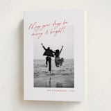 "Top Script Note" - Holiday Cards in Santa by Jackie Crawford - Folded Card