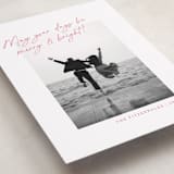 "Top Script Note" - Holiday Cards in Peony by Jackie Crawford - Detail