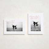 "Top Script Note" - Holiday Cards in Peony by Jackie Crawford - Photo Orientation Options