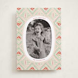 "Poinsettia" - Holiday Cards in Peppermint by Julie Murray - Front