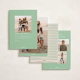 "Poinsettia" - Holiday Cards in Peppermint by Julie Murray - Back of Card Options