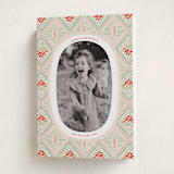 "Poinsettia" - Holiday Cards in Peppermint by Julie Murray - Folded Card