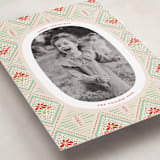 "Poinsettia" - Holiday Cards in Peppermint by Julie Murray - Detail