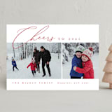 "Editorial chic" - Holiday Cards in Berry by Kelly Schmidt - Front