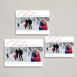 "Editorial chic" - Holiday Cards in Berry by Kelly Schmidt - Formats Available