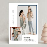 "Bold editorial" - Holiday Cards in Navy by Tanya Lee of Frooted Design - Front
