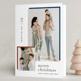 "Bold editorial" - Holiday Cards in Navy by Tanya Lee of Frooted Design - Folded Card