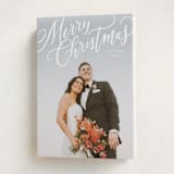 "Modern Merry Christmas" - Holiday Cards in Snow by Wildfield Paper Co - Folded Card