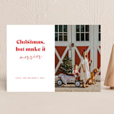 "Christmas Merrier" - Holiday Cards in Cherry by Anna Elder - Front