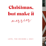 "Christmas Merrier" - Holiday Cards in Cherry by Anna Elder - Detail