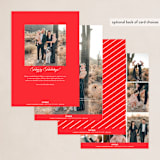 "Brightest Merry" - Holiday Cards in Santa Suit by Ellis - Back of Card Options