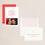 "Brightest Merry" - Holiday Cards in Santa Suit by Ellis - Assembled